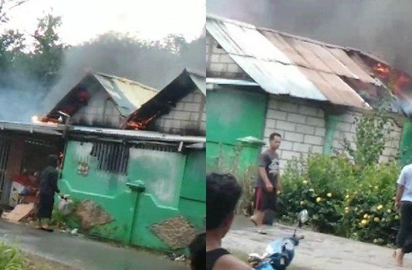 Kebakaran Melanda Bukitmulya Tala, Warga Gotong Royong Selamatkan Harta Benda