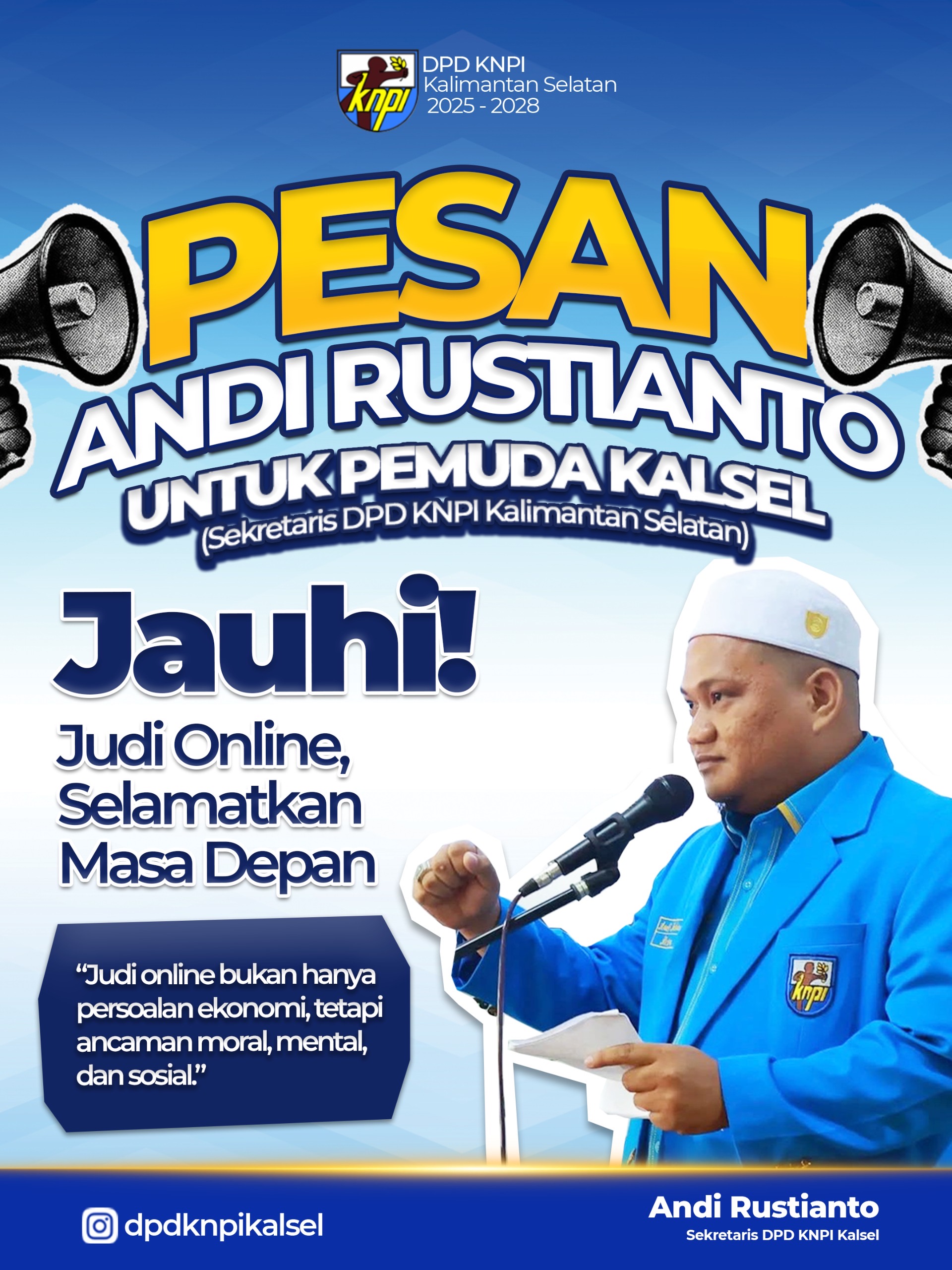 Andi Rustianto Ingatkan Bahaya Judi Online bagi Masa Depan Pemuda