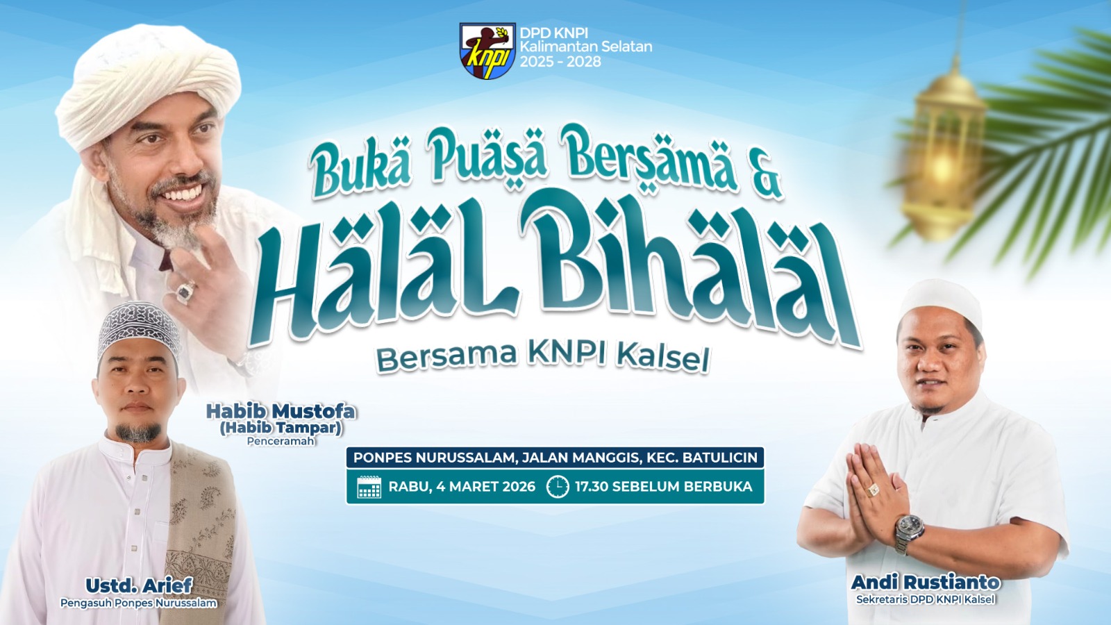 KNPI Kalsel Gelar Buka Puasa Bersama dan Halal Bihalal di Ponpes Nurussalam Batulicin