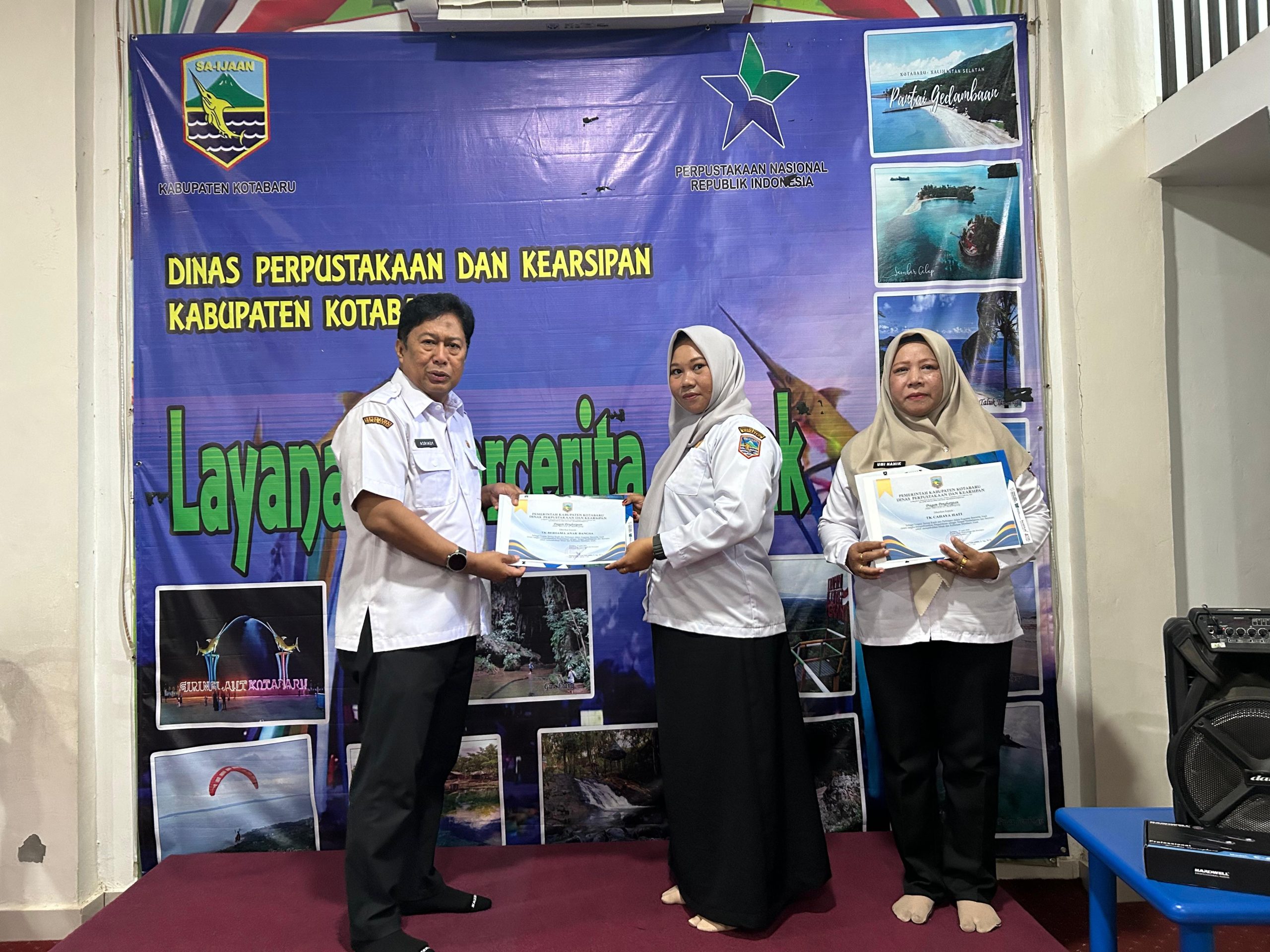 Anak TK Antusias Ikuti Story Telling Perdana Dispersip Kotabaru 2026