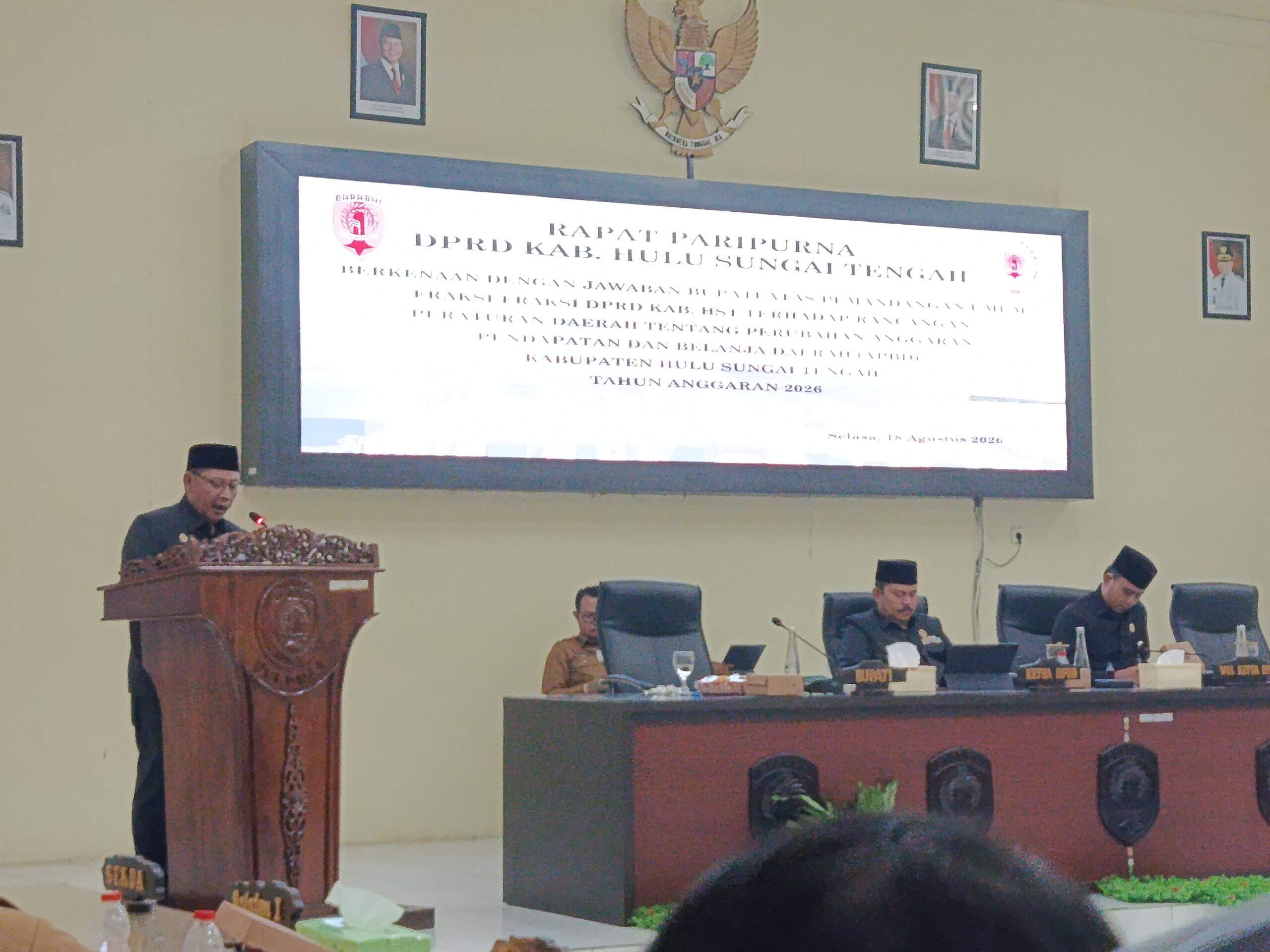 Raperda Perubahan APBD HST 2026 Dibahas, Belanja Rp1,88 Triliun Disorot DPRD