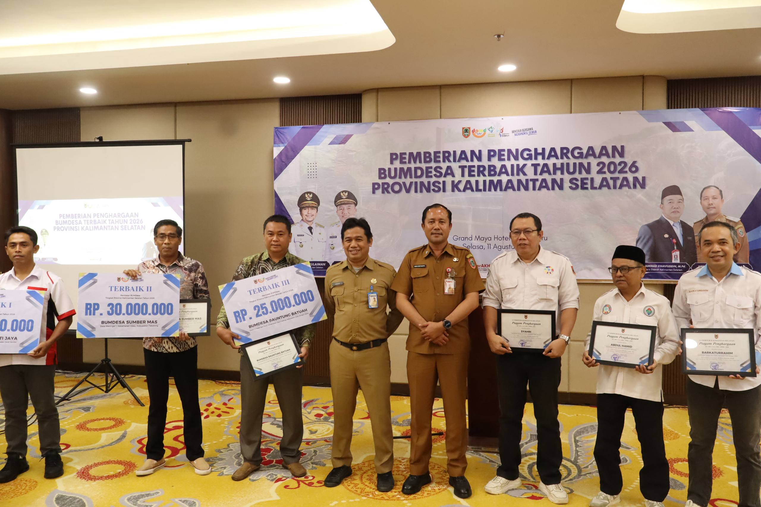 BUMDesa Meranti Jaya Sabet Juara I Tingkat Kalsel, Bupati Apresiasi Prestasi Desa Batu Meranti